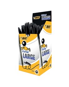 Scatola 50 penna sfera CRISTALÂ® large 1,6mm nero BICÂ®