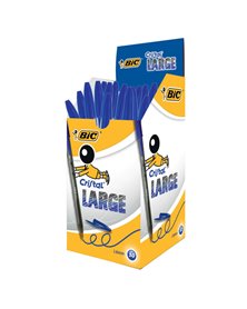 Scatola 50 penna sfera CRISTALÂ® large 1,6mm blu BICÂ®