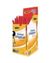 Scatola 50 penna sfera CRISTALÂ® fine 0,8mm rosso BICÂ®