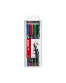BUSTA 4 PENNARELLI STABILO OHPEN 841 PERMANENTE SUPERFINE