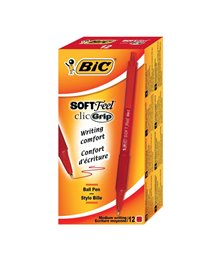 SCATOLA 12 PENNE SFERA SCATTO SOFTFEEL CLIC 1.0mm ROSSO