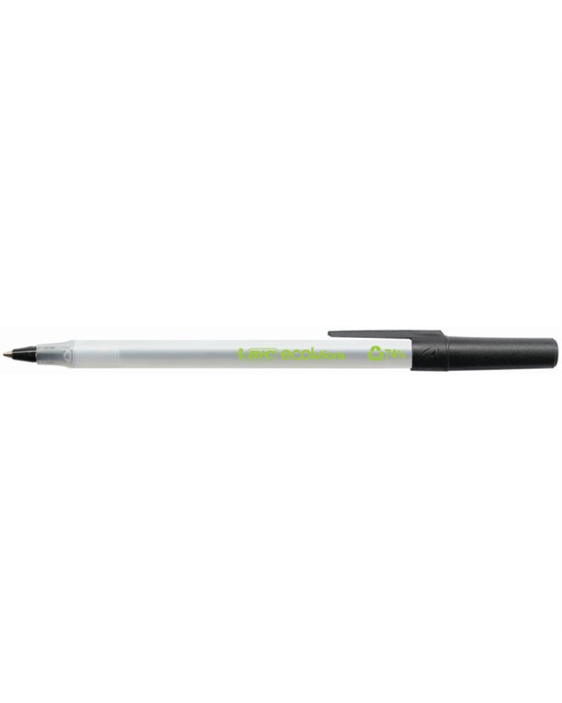 SCATOLA 60 PENNE A SFERA BICÂ® ECOlutionsâ„¢ Round Sticâ„¢ NERO 1.0MM