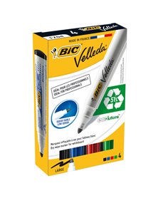 ASTUCCIO 4 MARCATORI P.TONDA Whiteboard VELLEDAÂ® 1701 Recycled BICÂ®