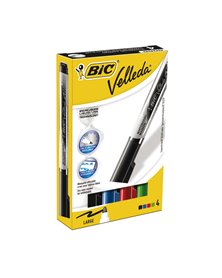 ASTUCCIO 4 MARCATORI P.TONDA Whiteboard VELLEDAÂ® Liquid Ink Tank BICÂ®