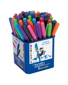 BARATTOLO 60 PENNA SFERA TRATTO 1grip 1,0mm 8 colori assortiti