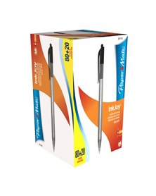 Special pack 80+20 penna sfera scatto INKJOY Stick 100RT 1,0mm nero PAPERMATE