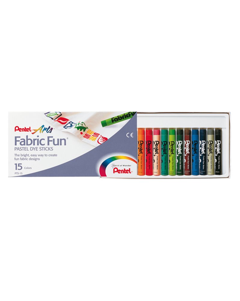 ASTUCCIO 15 PASTELLI PER TESSUTO FABRIC Fun PENTEL