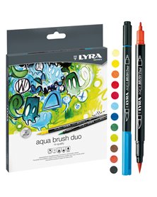 ASTUCCIO 12 PENNARELLI AQUA BRUSH DUO LYRA