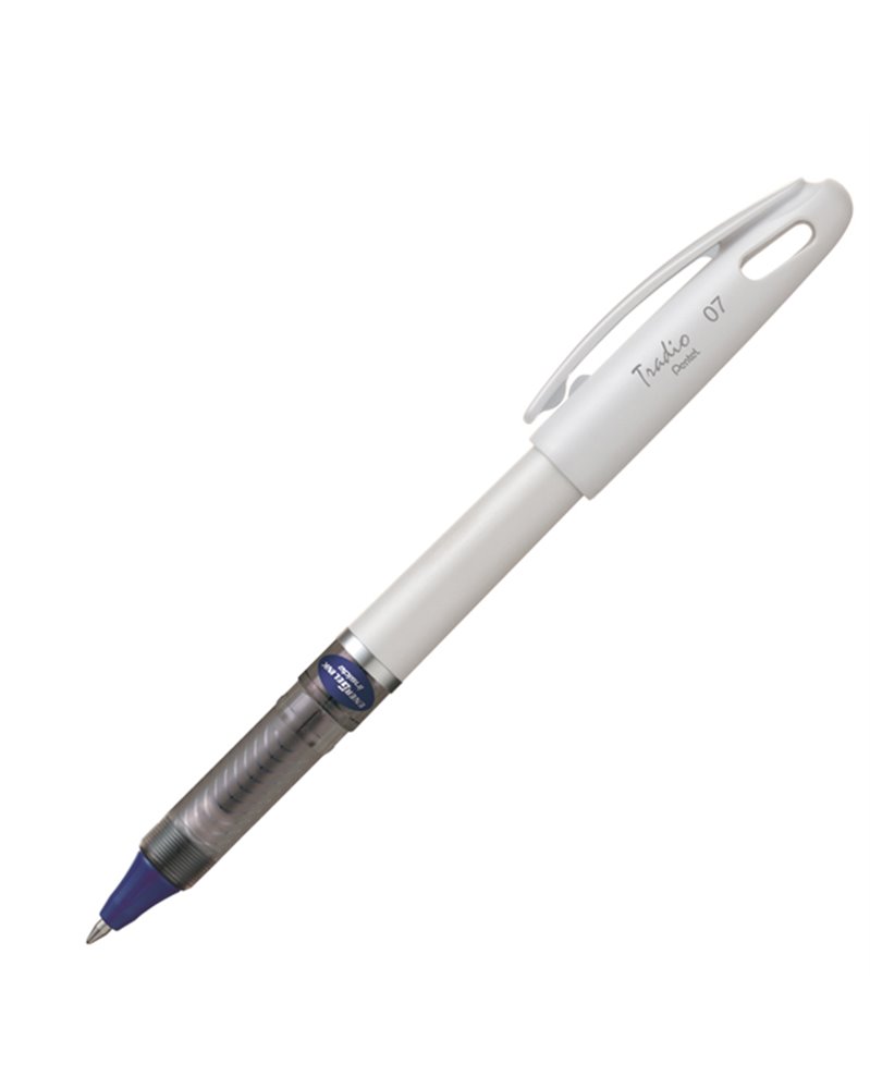 ROLLER CON CAPPUCCIO ENERGEL TRADIO BLU 0.7MM FUSTO BIANCO PENTEL