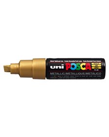 Marcatore UNI POSCA PC8K p.scalpello 8mm oro UNI MITSUBISHI