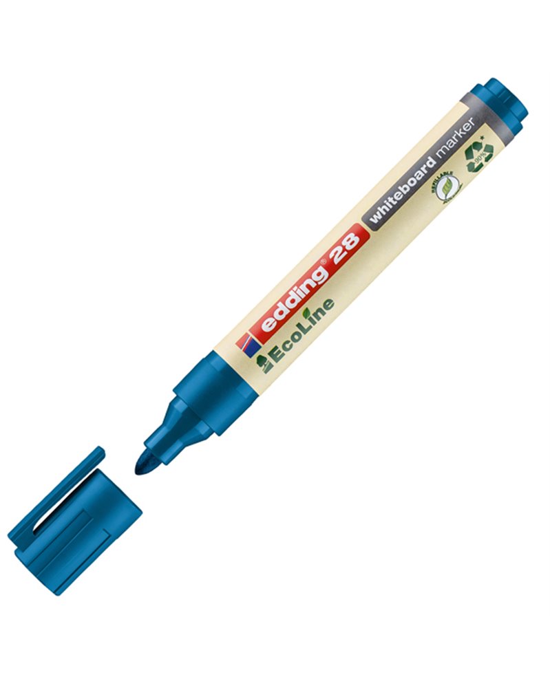 MARCATORE BLU PER LAVAGNE BIANCHE EDDING 28 ECOLINE TRATTO 1,5 - 3,00mm