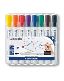 BUSTA 8 PENNARELLI LUMOCOLOR 351 STAEDTLER PER LAVAGNE CANCELLABILI