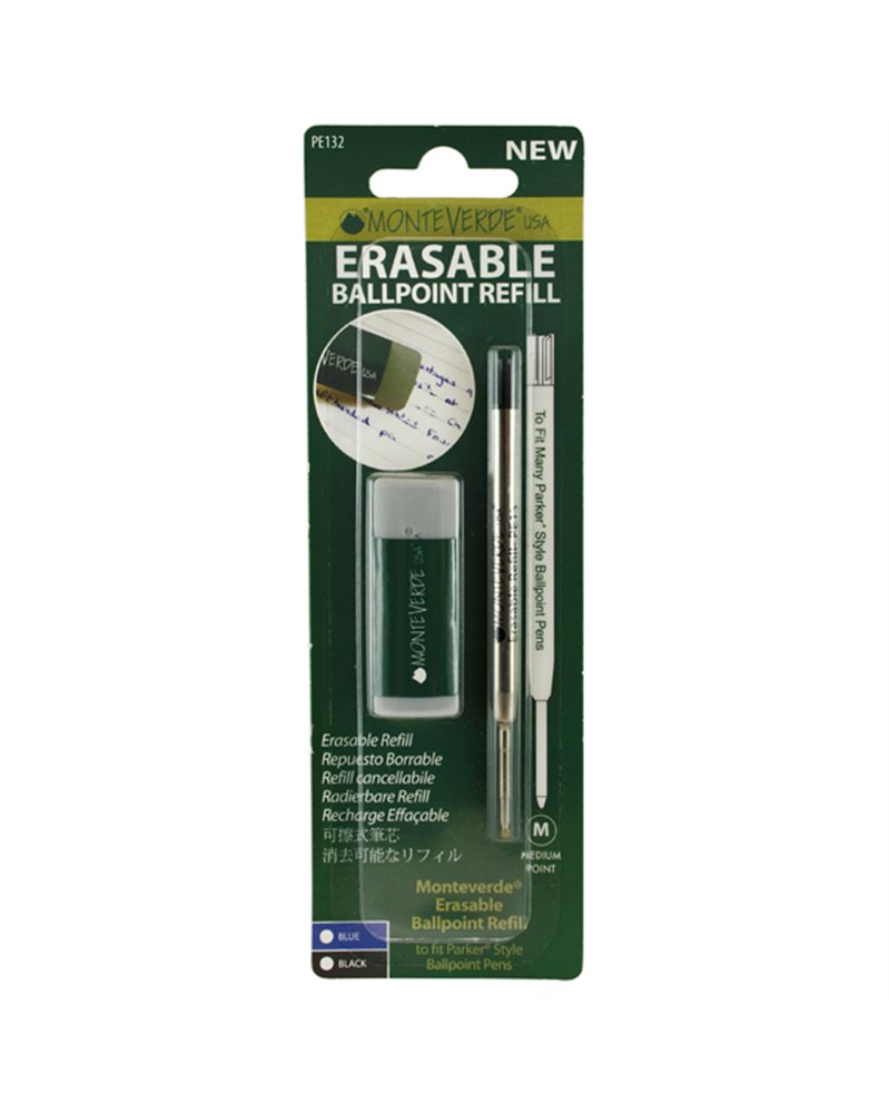 BLISTER 1 REFILL + GOMMA MONTEVERDE PER SFERA CANCEL. PARKER Â® NERO PUNTA MEDIA