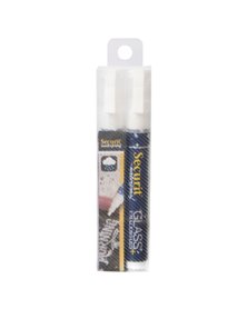 BLISTER 2 MARCATORI A GESSO LIQUIDO Waterproof BIANCO 2-6mm Securit