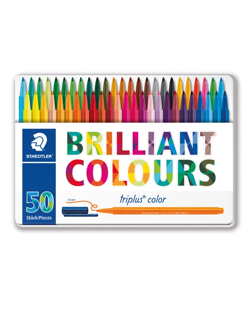 Astuccio 50 Triplus Color pennarello punta 1,00mm colori assortiti Staedtler