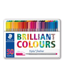Astuccio 50 Triplus Fineliner punta 0,3mm colori assortiti Staedtler