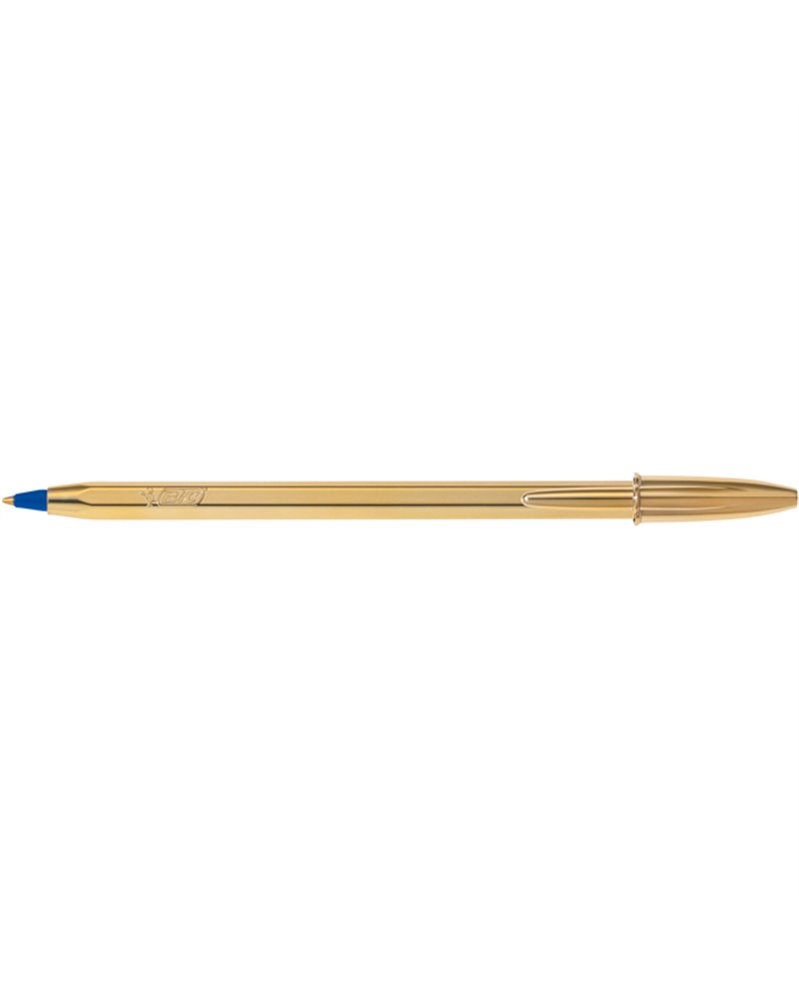 Scatola 20 penna sfera CRISTALÂ® SHINE GOLD medio 1,0mm blu BICÂ®