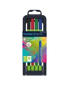 Astuccio 4 fineliner LINE-UP 0,4mm colori ass. SCHNEIDER