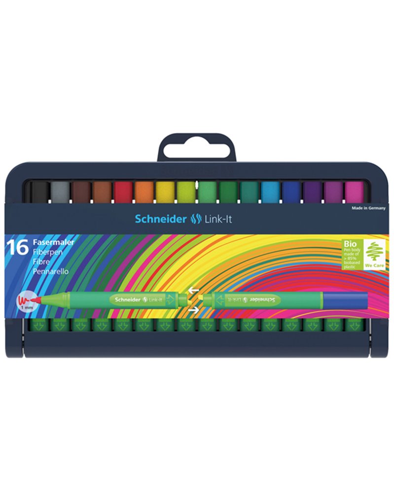 Astuccio 16 pennarelli LINK-IT 1,0mm colori ass. SCHNEIDER