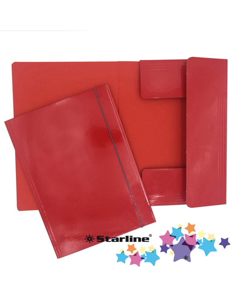 Cartella con elastico 25x34cm Rosso Queen Starline Cartella con elastico 25x34cm Rosso Queen Starline