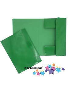 Cartella con elastico 25x34cm Verde Queen Starline