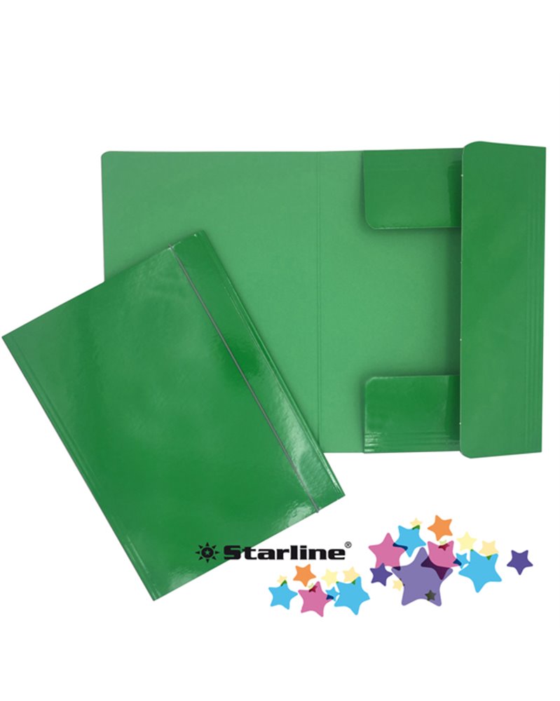 Cartella con elastico 25x34cm Verde Queen Starline