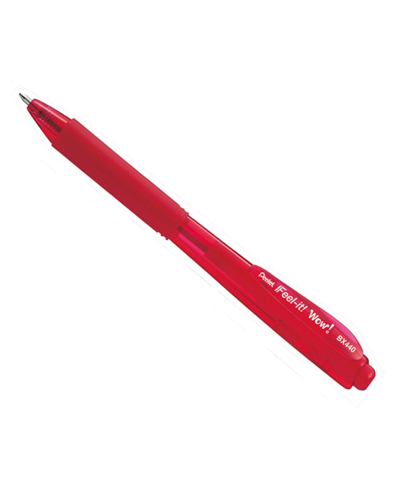 Penna sfera a scatto Feel It Wow BX440 rosso 1.0mm PENTEL Penna sfera a scatto Feel It Wow BX440 rosso 1.0mm PENTEL