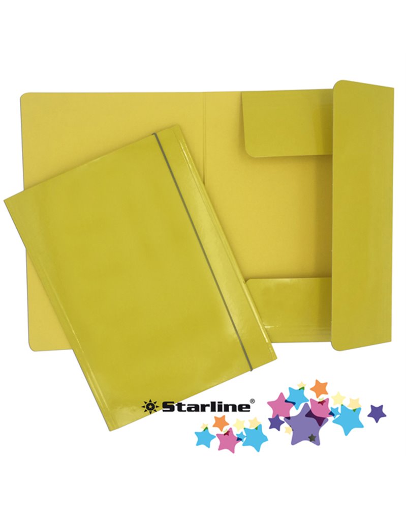 Cartella con elastico 25x34cm Giallo Queen Starline