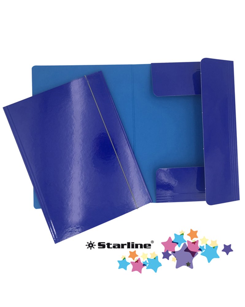 Cartella con elastico 25x34cm Blu Queen Starline