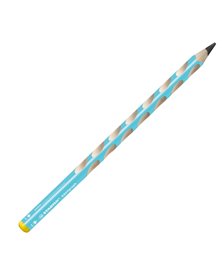 Astuccio 6 matite grafite EasyGraph HB fusto azzurro per mancini Stabilo