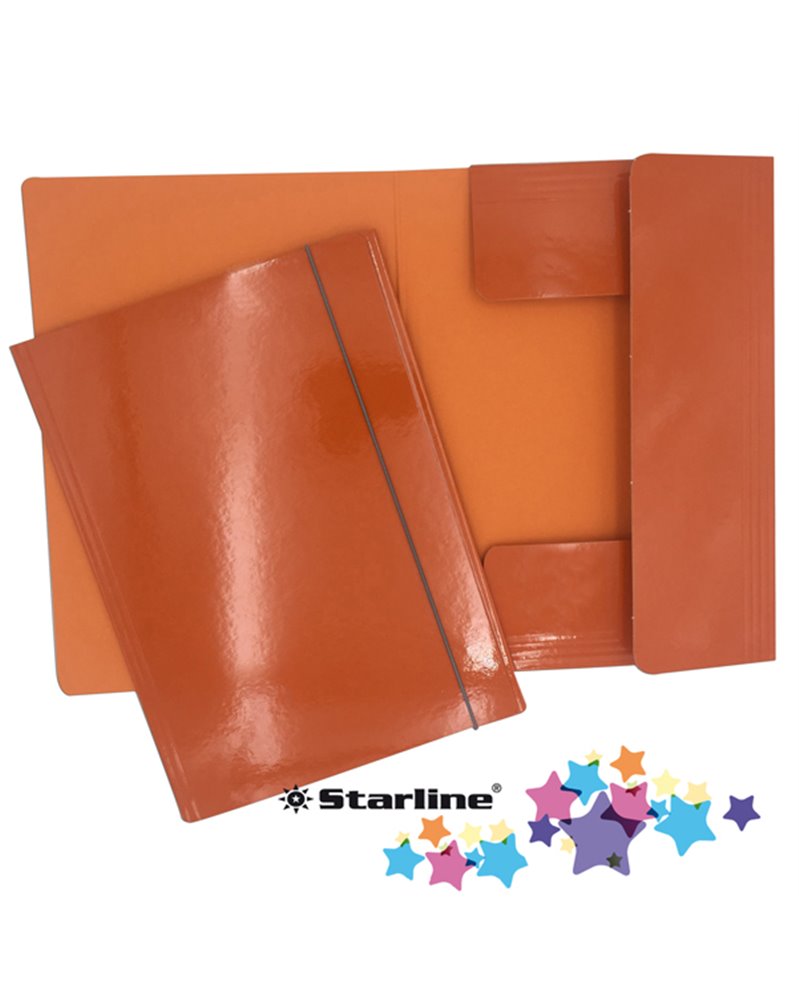 Cartella con elastico 25x34cm Arancio Queen Starline