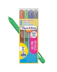 Astuccio 4 Penne sfera Stick InkJoy Gel 600ST 0,7 col.std Papermate