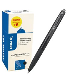 Value pack 30pz penna sfera Supergrip G a scatto nero punta fine 0.7mm Pilot