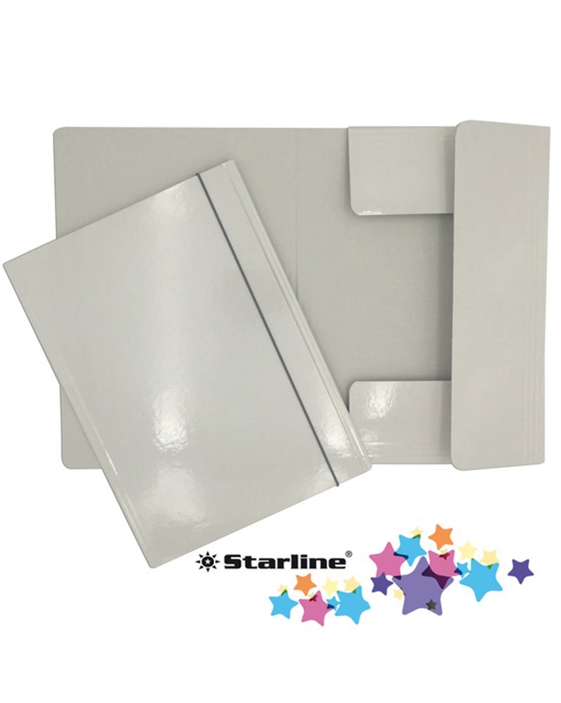 Cartella con elastico 25x34cm Bianco Queen Starline