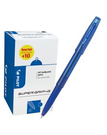 Value pack 40pz penna sfera Supergrip G c/cappuccio blu punta fine 0.7mm Pilot