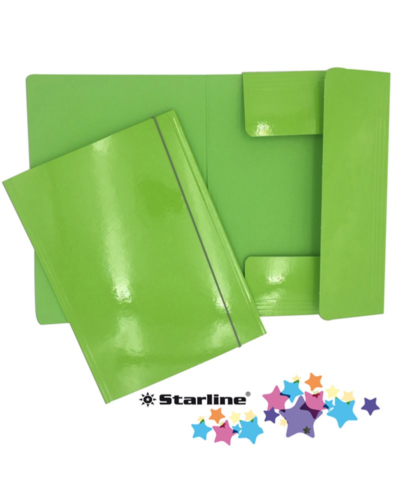 Cartella con elastico 25x34cm Verde prato Queen Starline