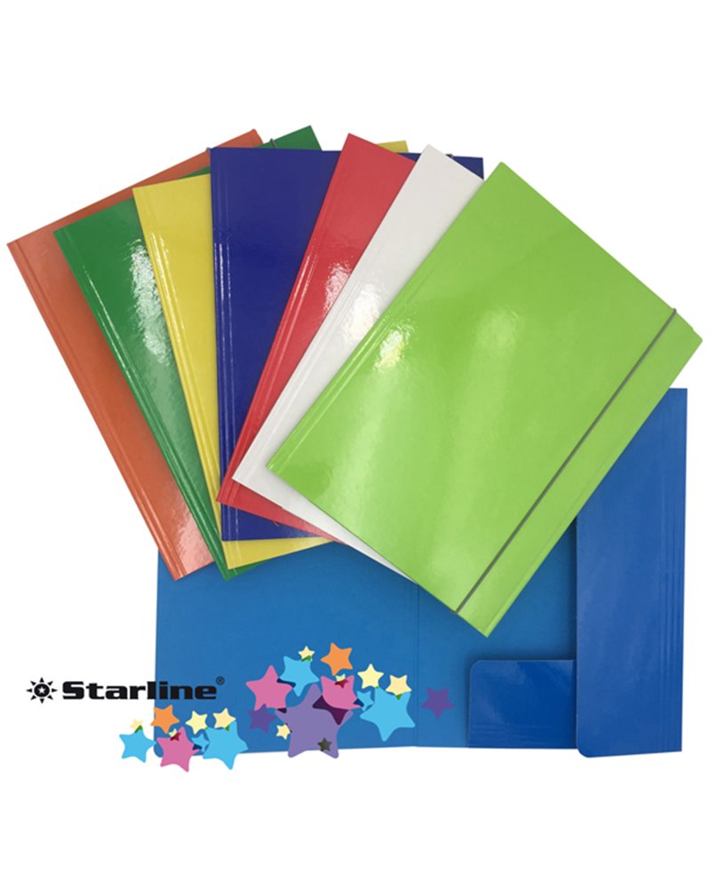 Cartella con elastico 25x34cm Colori assortiti Queen Starline