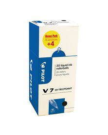Value pack 16+4 roller Hi-Tecpoint V7 0,7mm nero Pilot