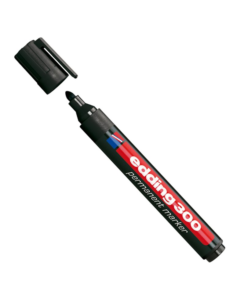Marcatore permanente 300 punta conica nero Edding Marcatore permanente 300 punta conica nero Edding