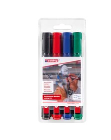 Astuccio 4 marcatore permanente Eddig 300 punta conica colori assortiti