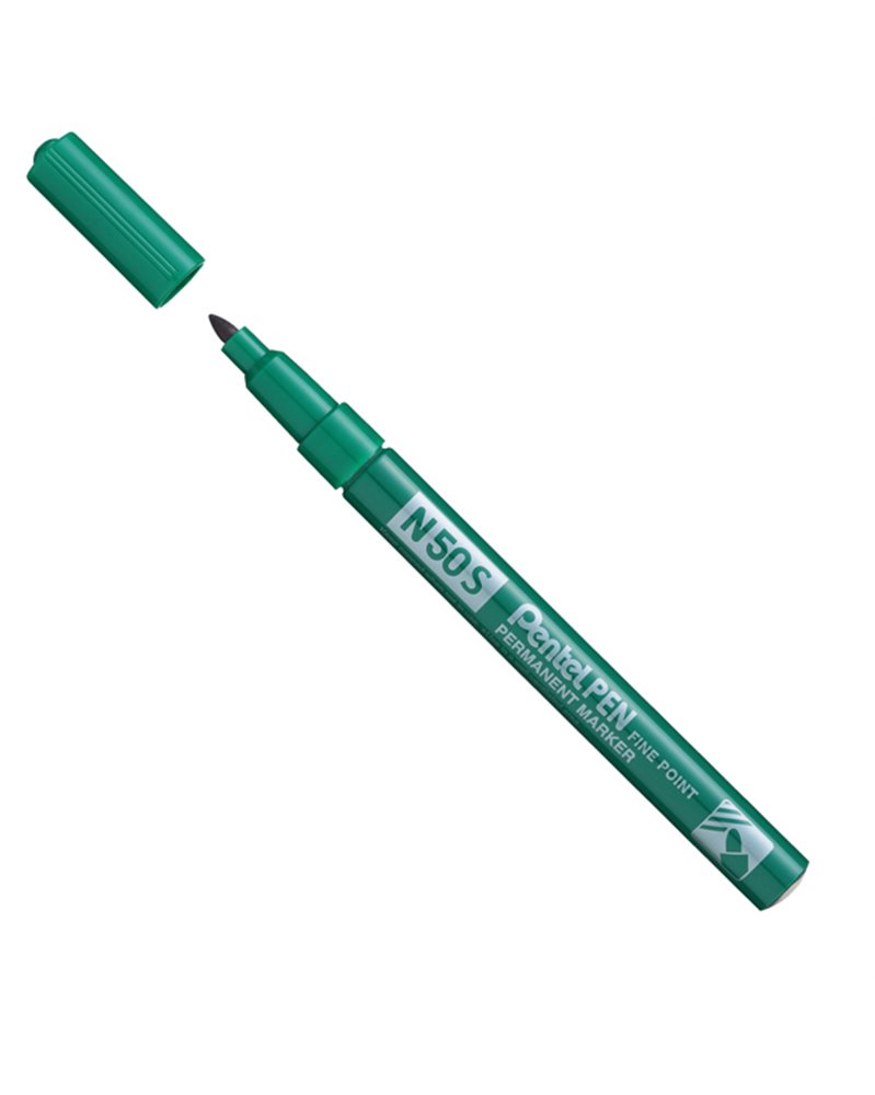 Marcatore N50 slim verde punta tonda 3,18mm Pentel