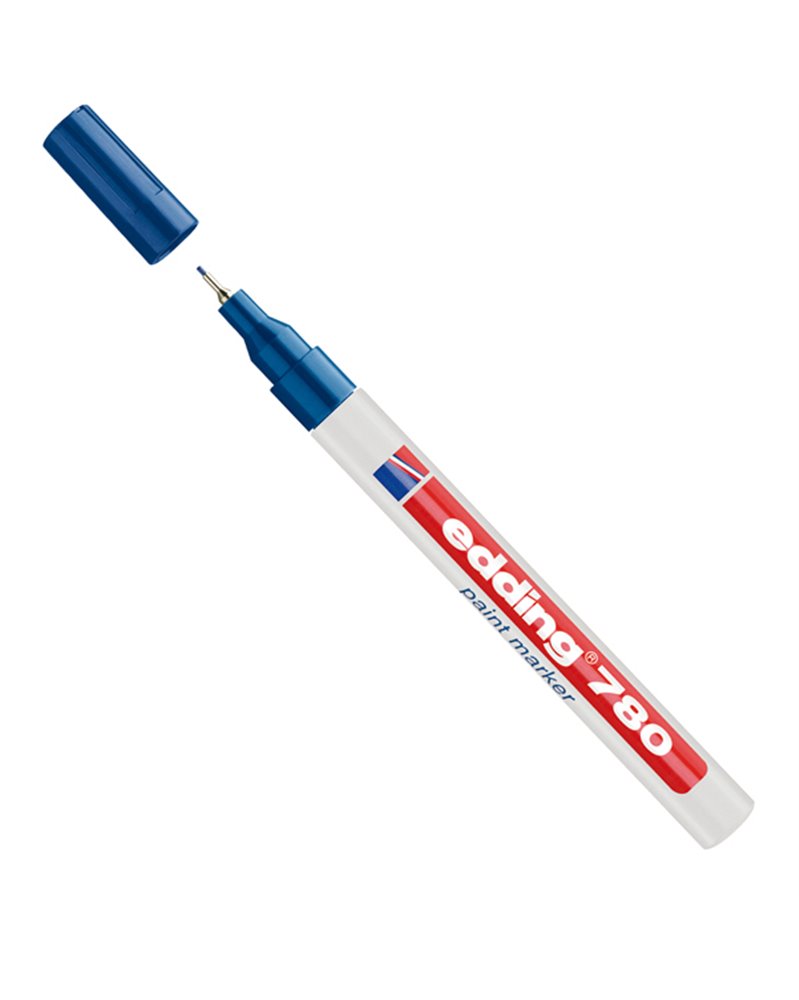 Marcatore 780 punta extra fine vernice blu Edding Marcatore 780 punta extra fine vernice blu Edding