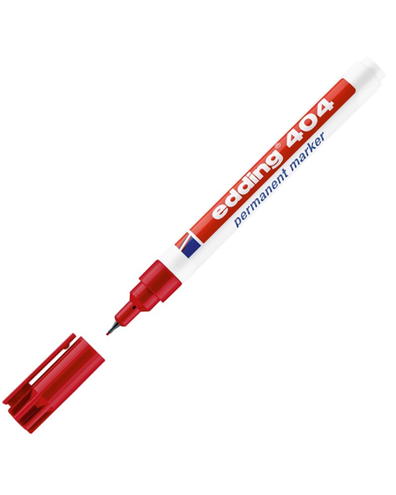 Marcatore permanente extra-fine Edding 404 punta 0,75mm rosso Marcatore permanente extra-fine Edding 404 punta 0,75mm rosso
