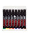 Astuccio 8 marcatori UNI PROCKEY M122 p.tonda colori assortiti UNI MITSUBISHI
