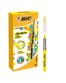 Scatola 12 evidenziatori Flex Highlighter giallo Bic