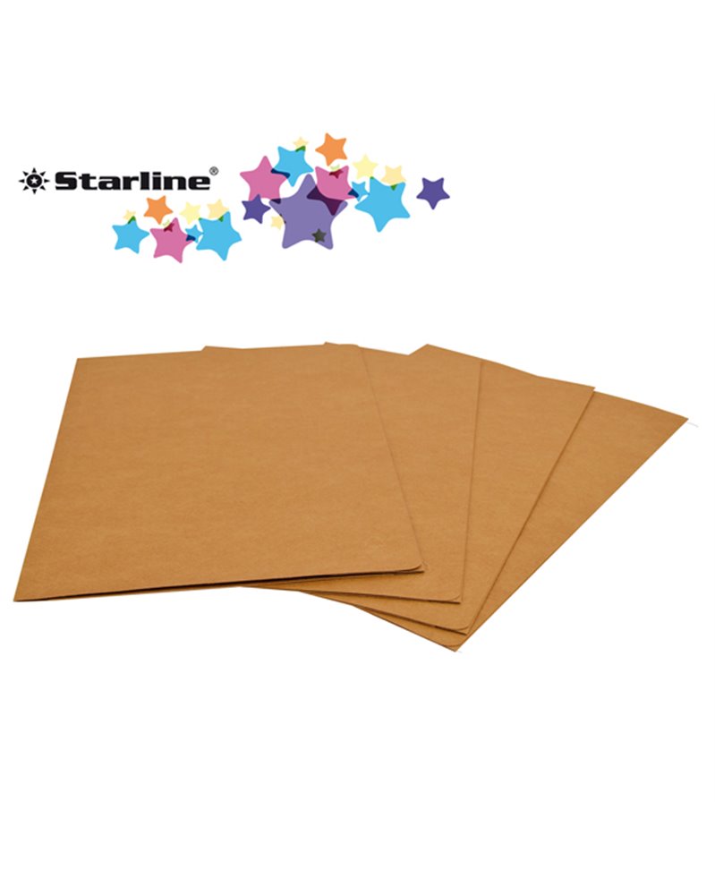 50 Cartelline semplici 24,5x34cm in kraft avana FSC Starline