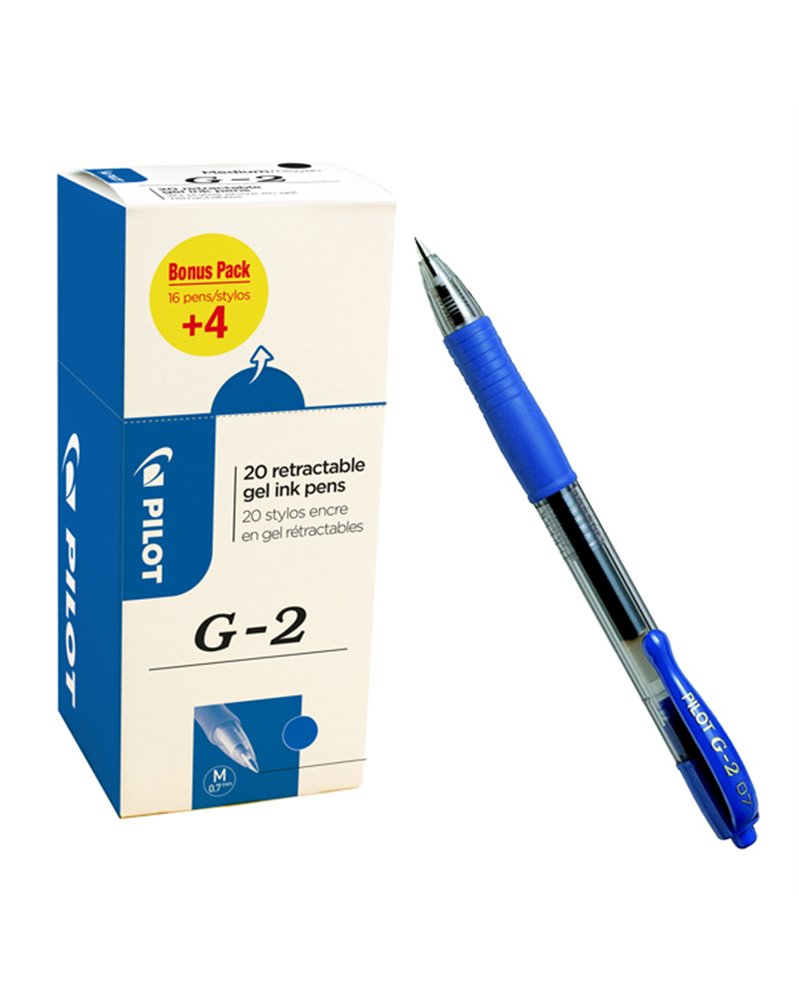 Value pack 16+4 Roller gel scatto G-2 0,7mm blu PILOT