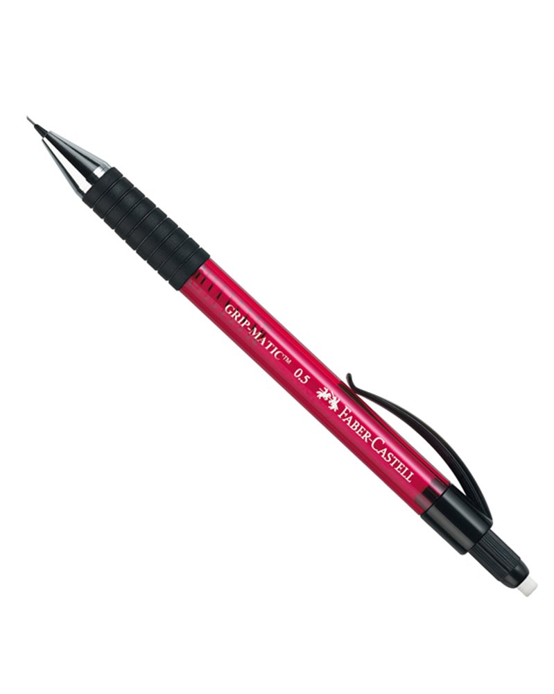 PORTAMINE 0,5MM GRIP MATIC Fusto rosso FABER CASTELL