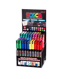 Display 80 marcatori PoscaPen punta 0.7mm colori assortiti Uni