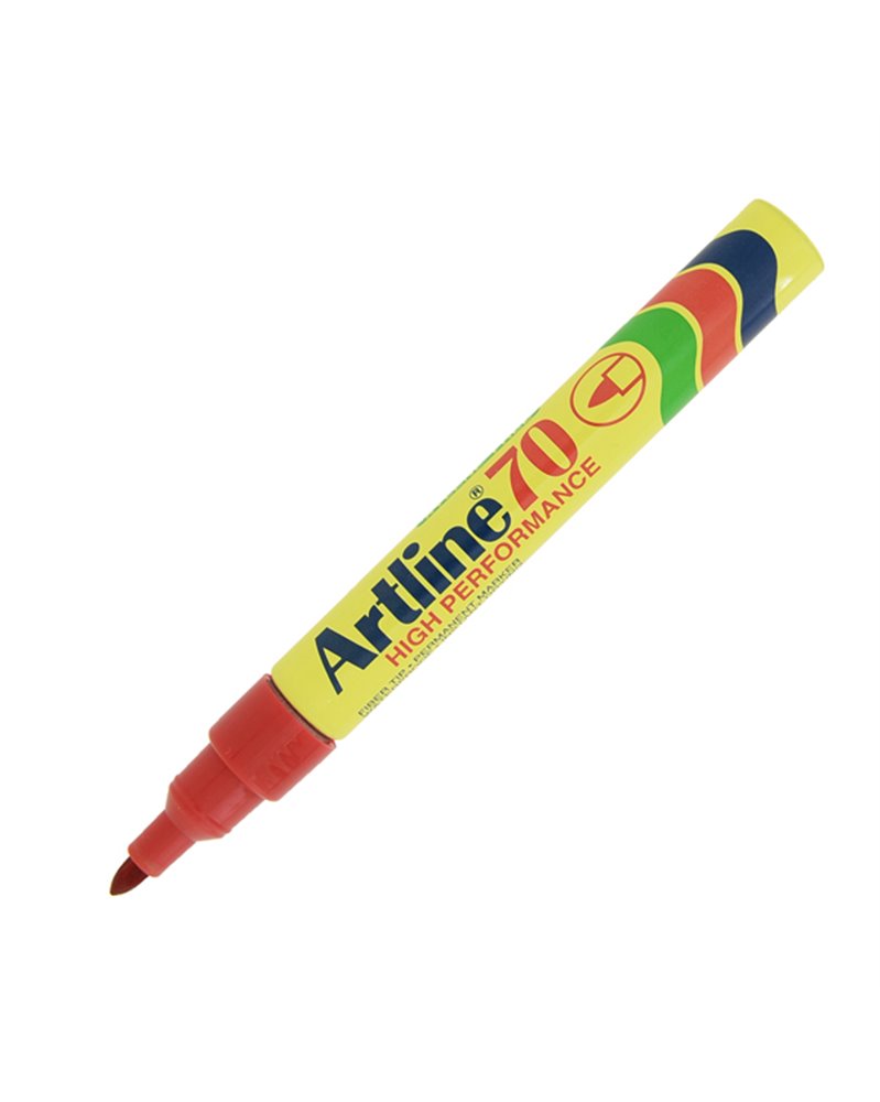 Marcatore artline A 70 permanente punta tonda rosso
